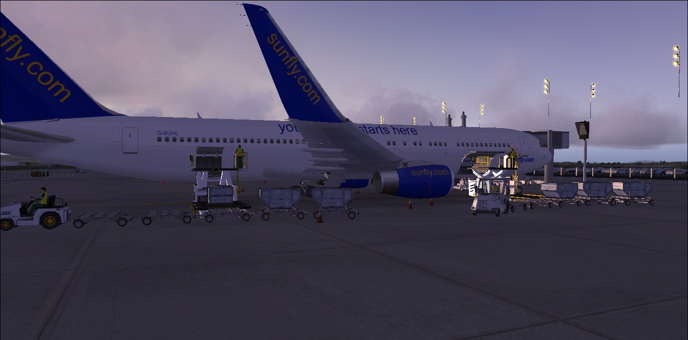 G-SUHL waiting to depart to Mauritius at Shannon